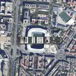 El buque Ever Given, en escala sobre el estadio Santiago Bernabéu