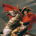 Napoleón fue retratado por el pintor Jacques-Louis David, quien, a lo mejor, desconocía que algunos maledicentes se referían a él como «Robespierre a caballo»