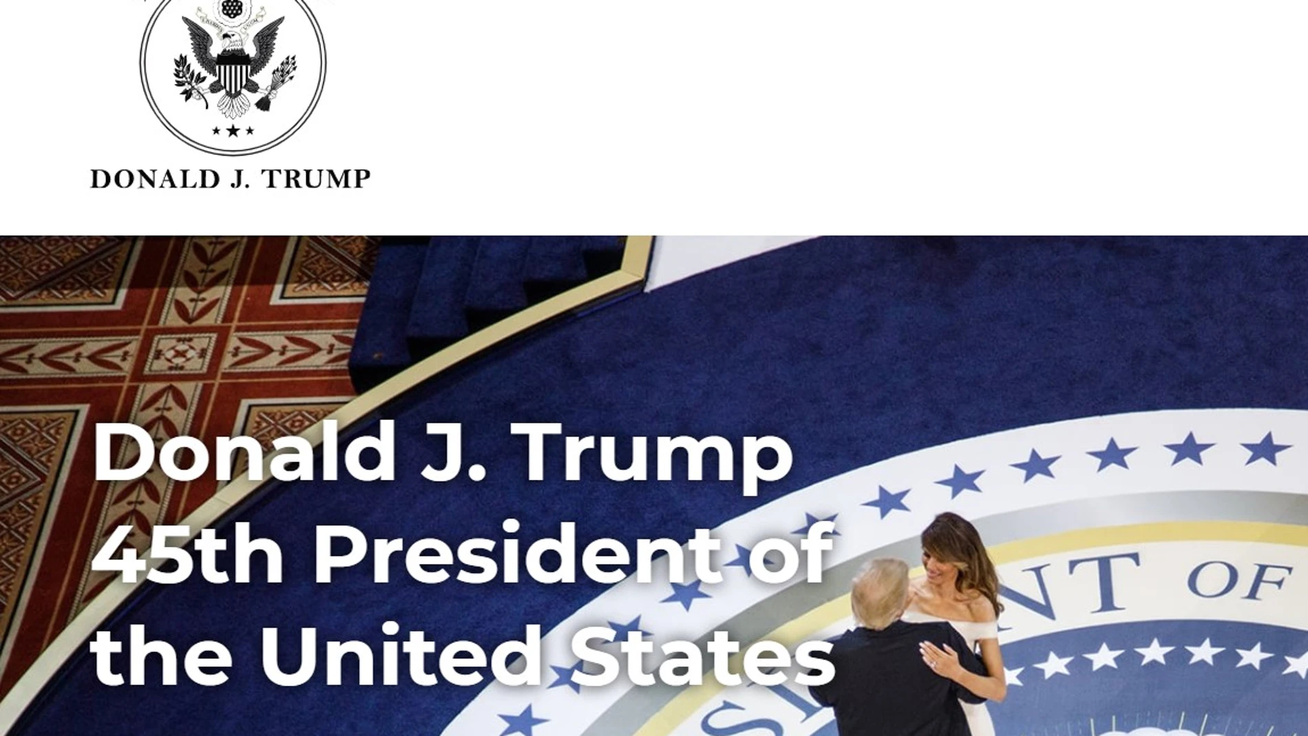 La nueva página web de Donald Trump