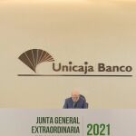 Junta de accionistas de Unicaja Banco, celebrada hoy en Málaga