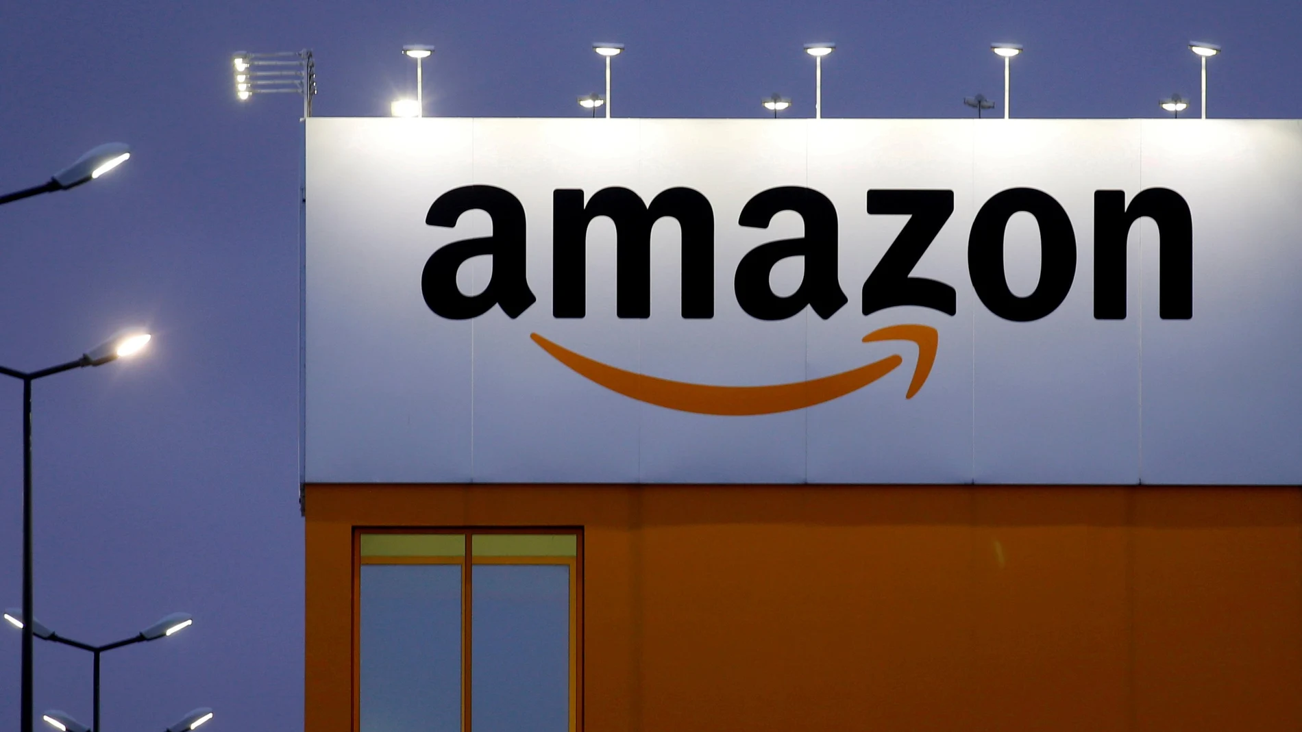 FILE PHOTO: The logo of Amazon in Lauwin-Planque, northern France, February 20, 2017. REUTERS/Pascal Rossignol/File Photo