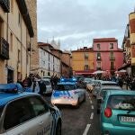 Controles de la Policía de León en la calle Badillo