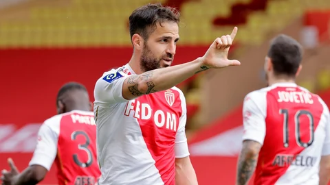 Cesc Fábregas con el Mónaco.