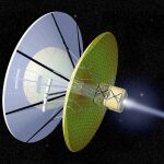 Una nave conceptual propulsada por el hidrógeno que recolecta mientras recorre el medio interestelar.