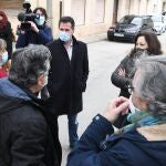 El secretario general del PSOE de Castilla y León, Luis Tudanca, visita Pradoluengo (Burgos)