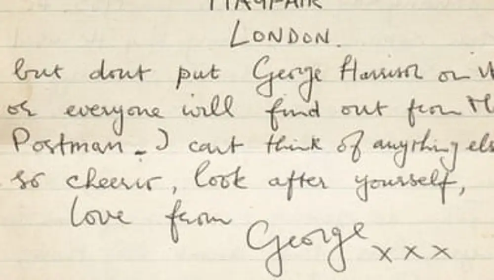 Carta de George Harrison a Astrid Kirchherr