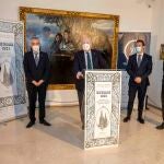 De izqda. a dcha: Marta Negro (directora del Museo de Burgos), Roberto Saiz (delegado territorial de la Junta de Castilla y León), Antonio Miguel Méndez Pozo (vicepresidente de la Fundación VIII Centenario de la Catedral. Burgos 2021), Alberto Navarro (director del Centro de Instituciones de Castilla y León de La Caixa) y Pablo González Cámara (deán de la Catedral de Burgos).
