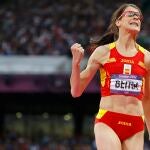 Ruth Beitia, durante su participación en los Juegos Olímpicos de Londres