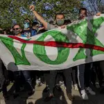 Las protestas contra Vox en Vallecas