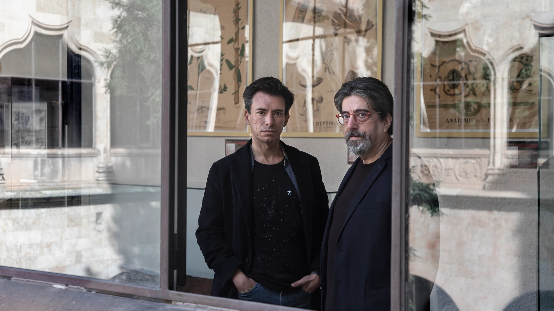 Manuel Menchón y Luis García Jambrina, autores de "La doble muerte de Unamuno"