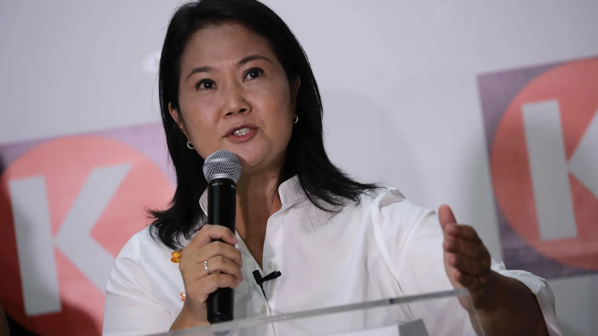 La candidata a la presidencia del Perú por el partido Fuerza Popular, Keiko Fujimori