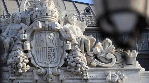 Fahada del Banco de España, situado en la Plaza de Cibeles de Madrid