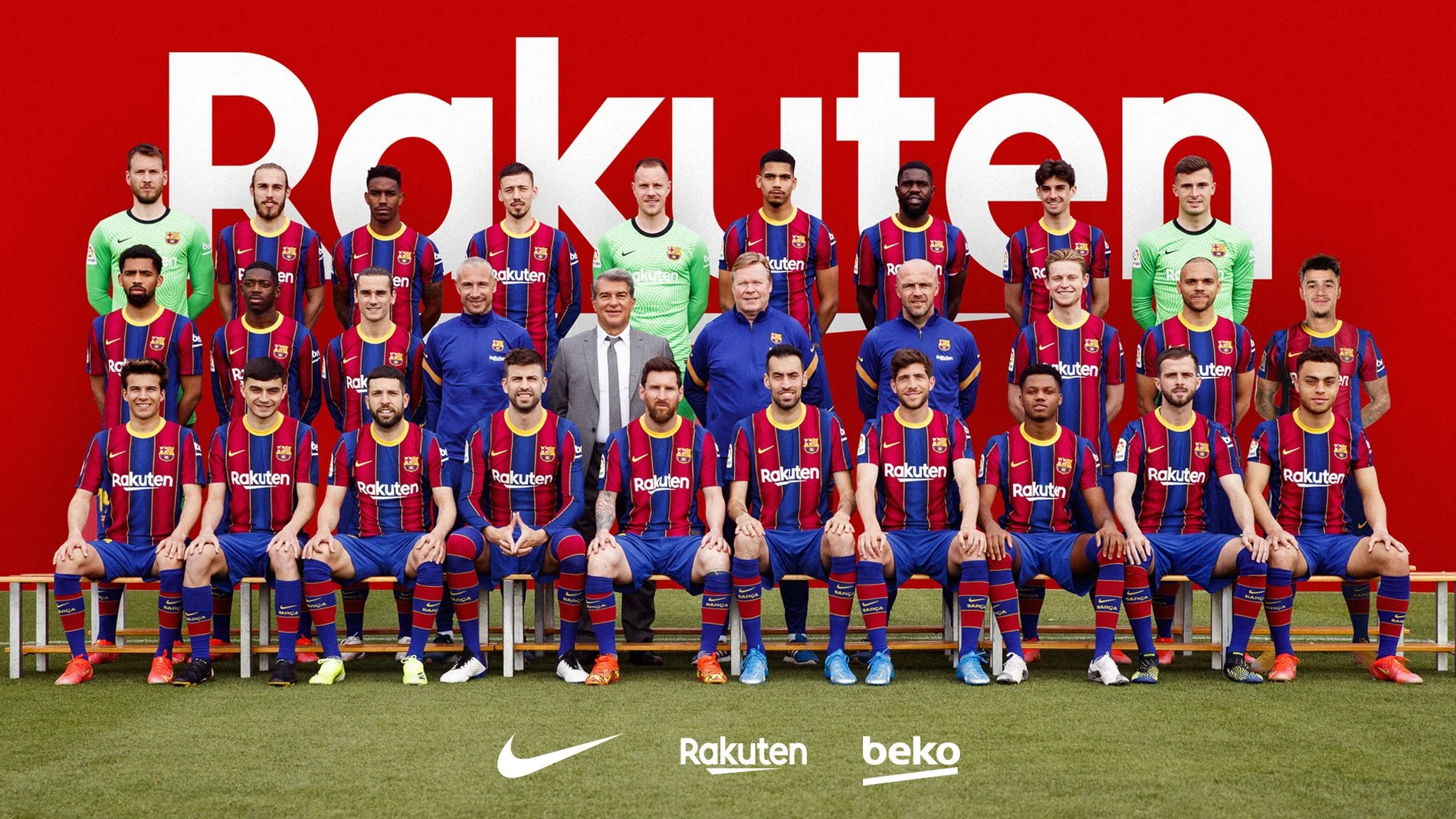 Foto oficial del primer equipo del FC Barcelona de la temporada 20-21