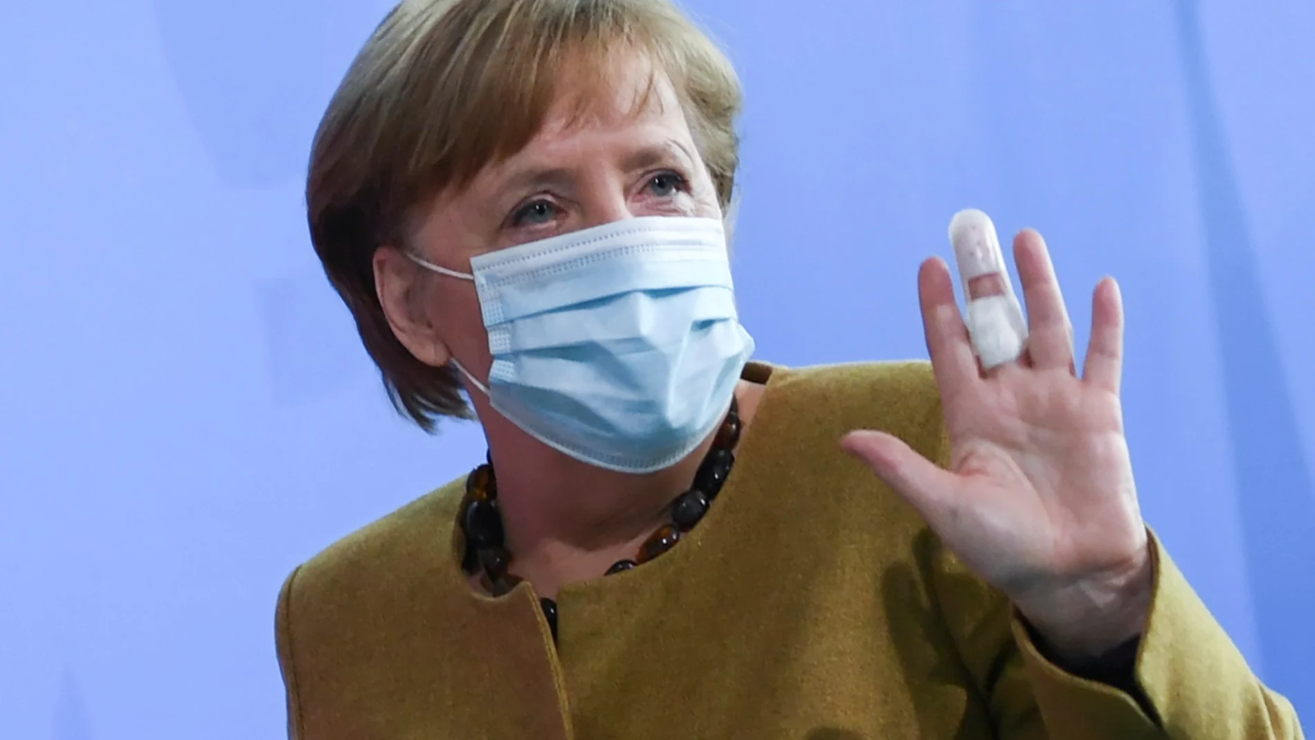 La canciller alemana, Angela Merkel, durante su comparecencia ante la Prensa