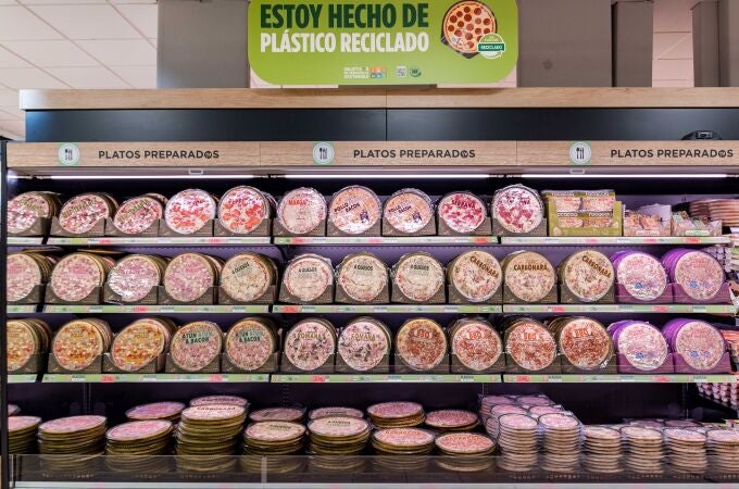 Mercadona utilizará plástico reciclado para los envases de sus pizzas