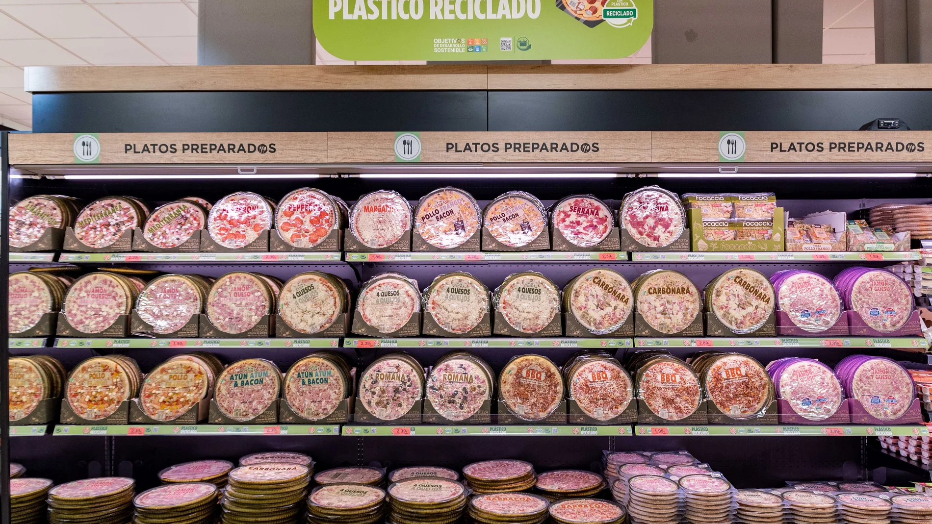 Mercadona utilizará plástico reciclado para los envases de sus pizzas