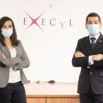 El presidente de la Fundación EXECyl, Francisco Hevia, junto a la directora Susana Aguado