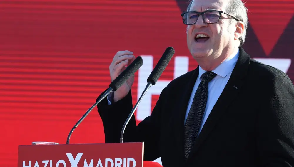 El candidato socialista a la Presidencia de la Comunidad de Madrid, Ángel Gabilondo, ayer, durante el acto de arranque de campaña