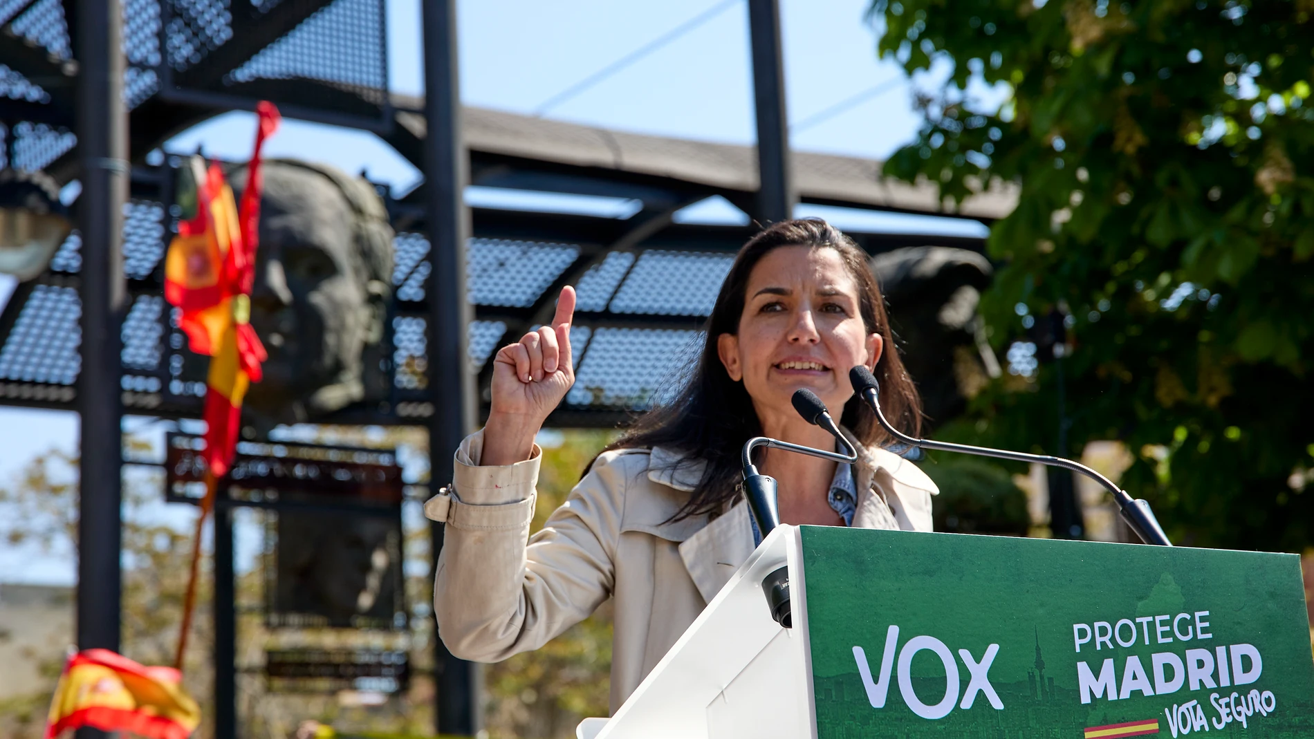 La candidata de Vox a la Presidencia de la Comunidad de Madrid, Rocío Monasterio, durante el acto de inicio de campaña