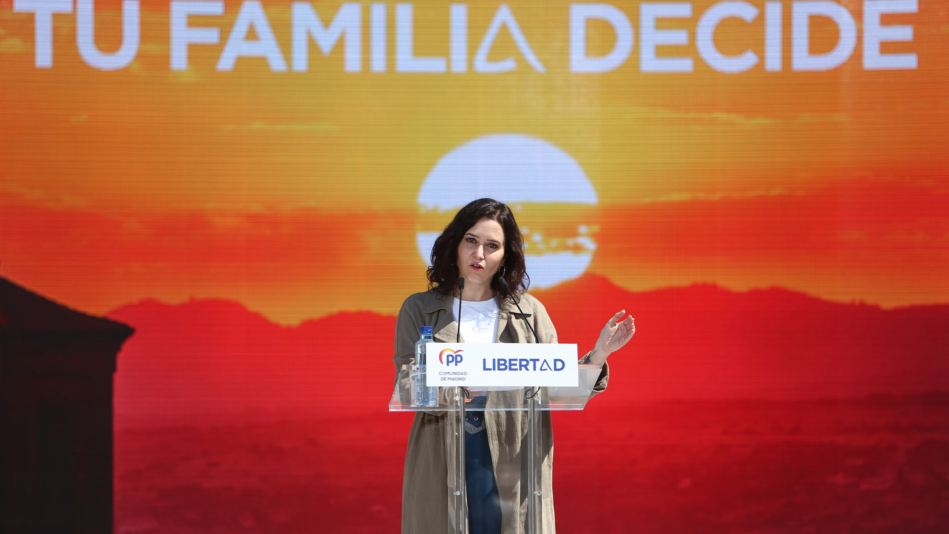 La presidenta de la Comunidad de Madrid y candidata a la reelección, Isabel Díaz Ayuso, ayer