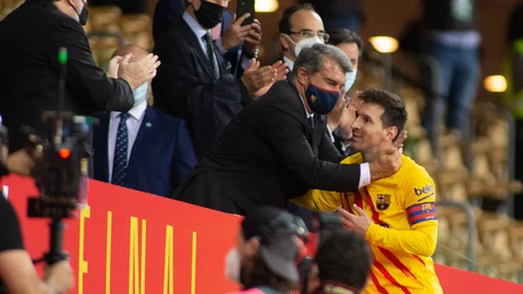 Joan Laporta y Leo Messi
