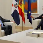 El presidente de República Dominicana, Luis Abinader, se reúne con el primer ministro de España, Pedro Sánchez, en el Palacio de la Moncloa hoy