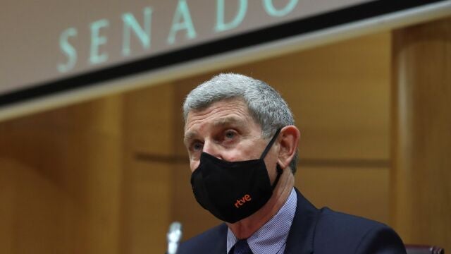 El Presidente de RTVE, José Manuel Pérez Tornero, durante su primera comparecencia en la Comisión Mixta de Control Parlamentario de la Corporación RTVE y sus Sociedades