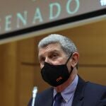 El Presidente de RTVE, José Manuel Pérez Tornero, durante su primera comparecencia en la Comisión Mixta de Control Parlamentario de la Corporación RTVE y sus Sociedades