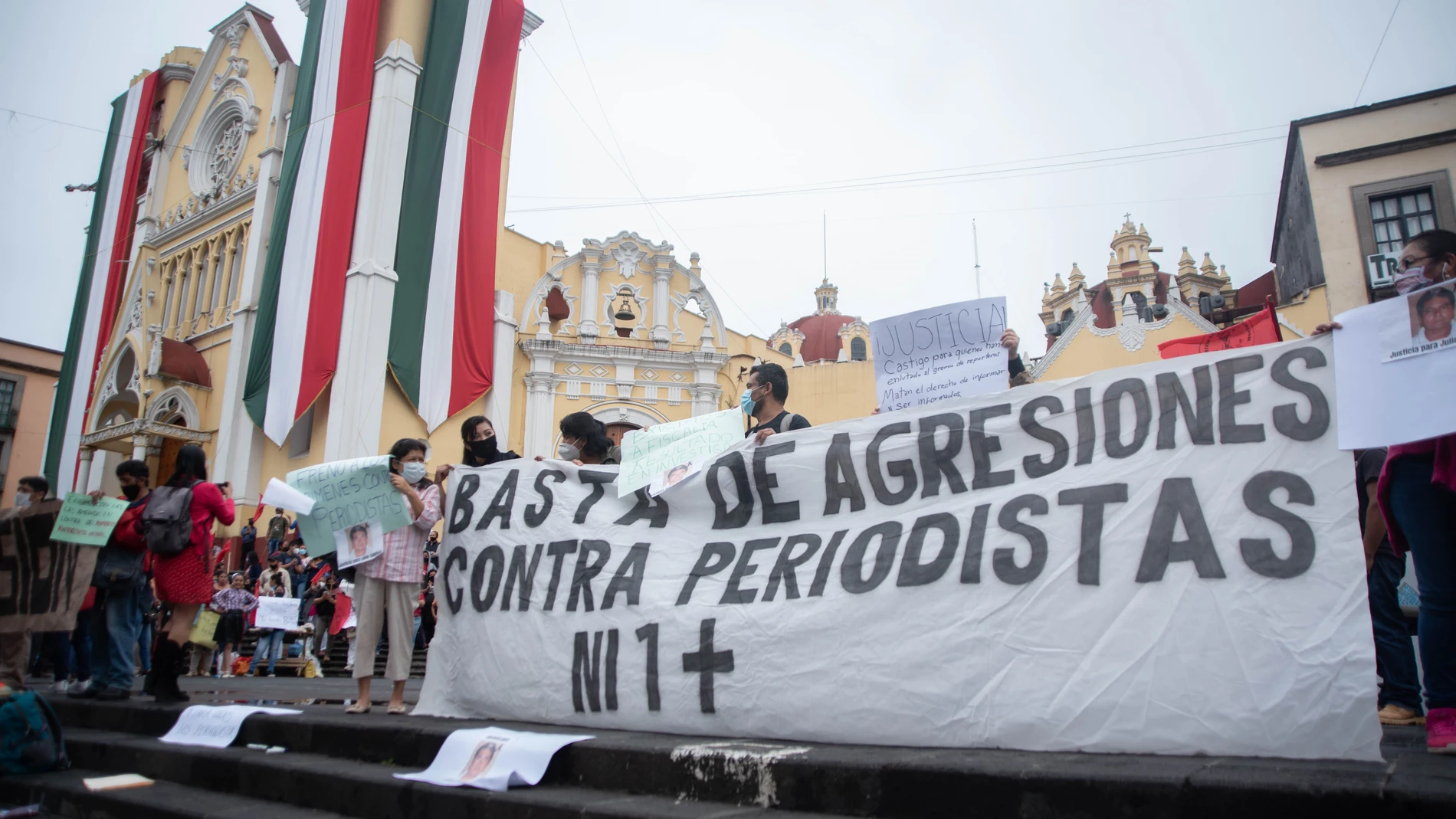 Protesta contra las agresiones a periodistas en México (Foto de ARCHIVO)10/09/2020
