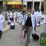 El sindicato de médicos AMYTS protagoniza ante el Ministerio de Sanidad una protesta