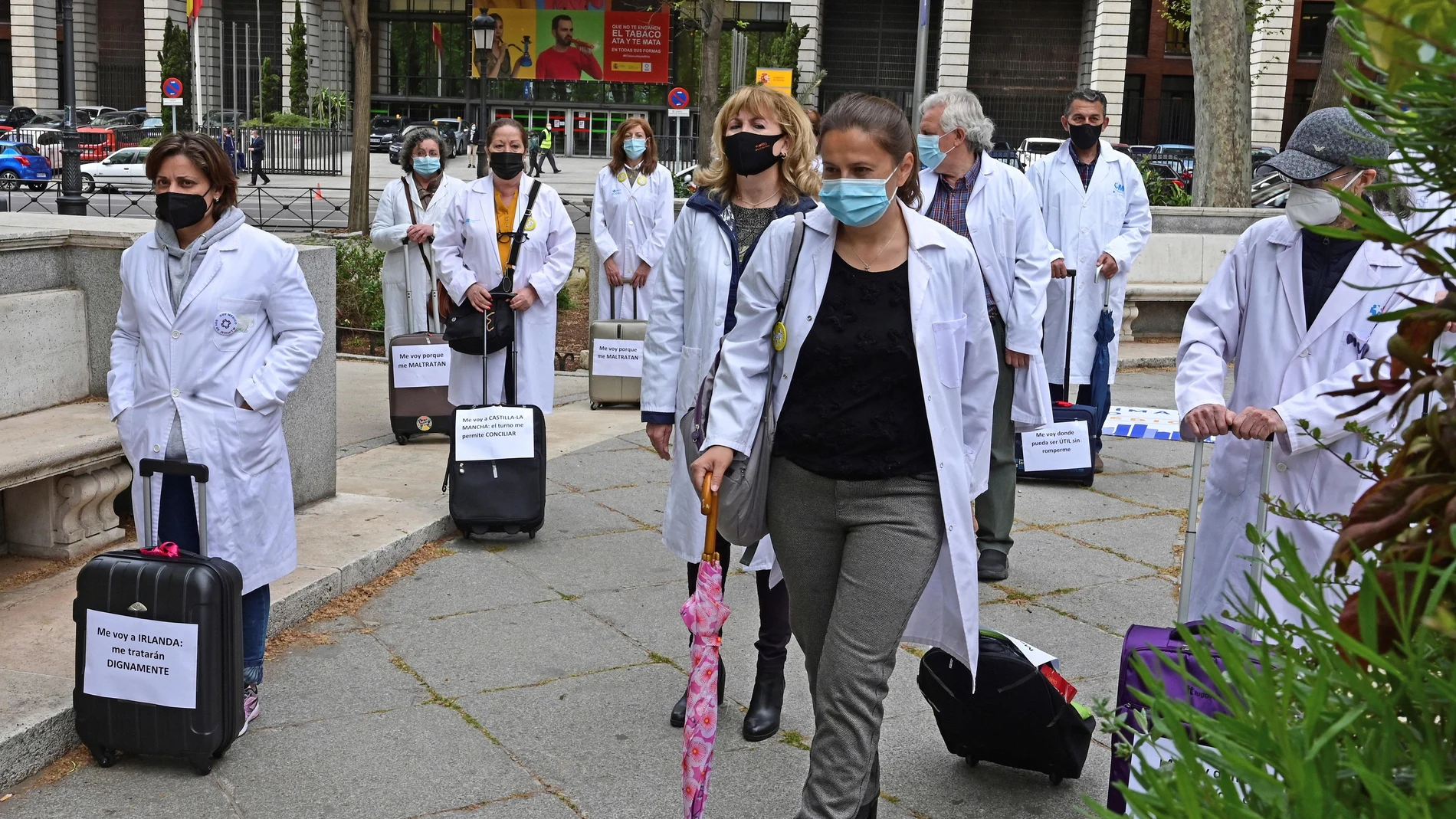 El sindicato de médicos AMYTS protagoniza ante el Ministerio de Sanidad una protesta