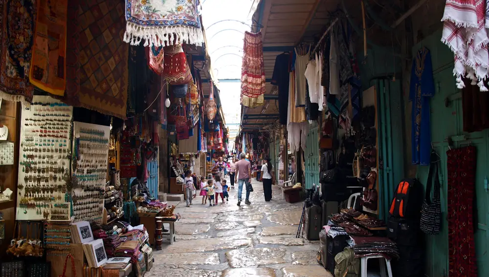 Barrio musulmán en Jerusalén