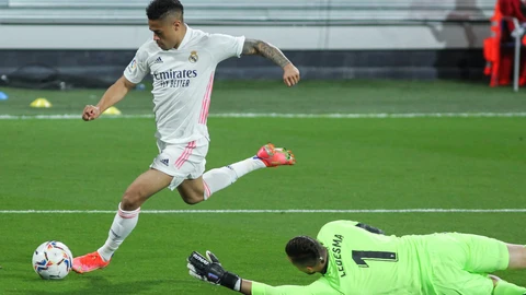 Mariano Díaz con el Real Madrid.