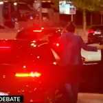 Pablo Iglesias tras el debate se va en un coche particular