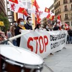 Concentración contra la despoblación de Castilla y León, convocada por las plataformas reivindicativas Burgos Pide Paso, Jóvenes de Castilla y León y Soria Ya en Madrid