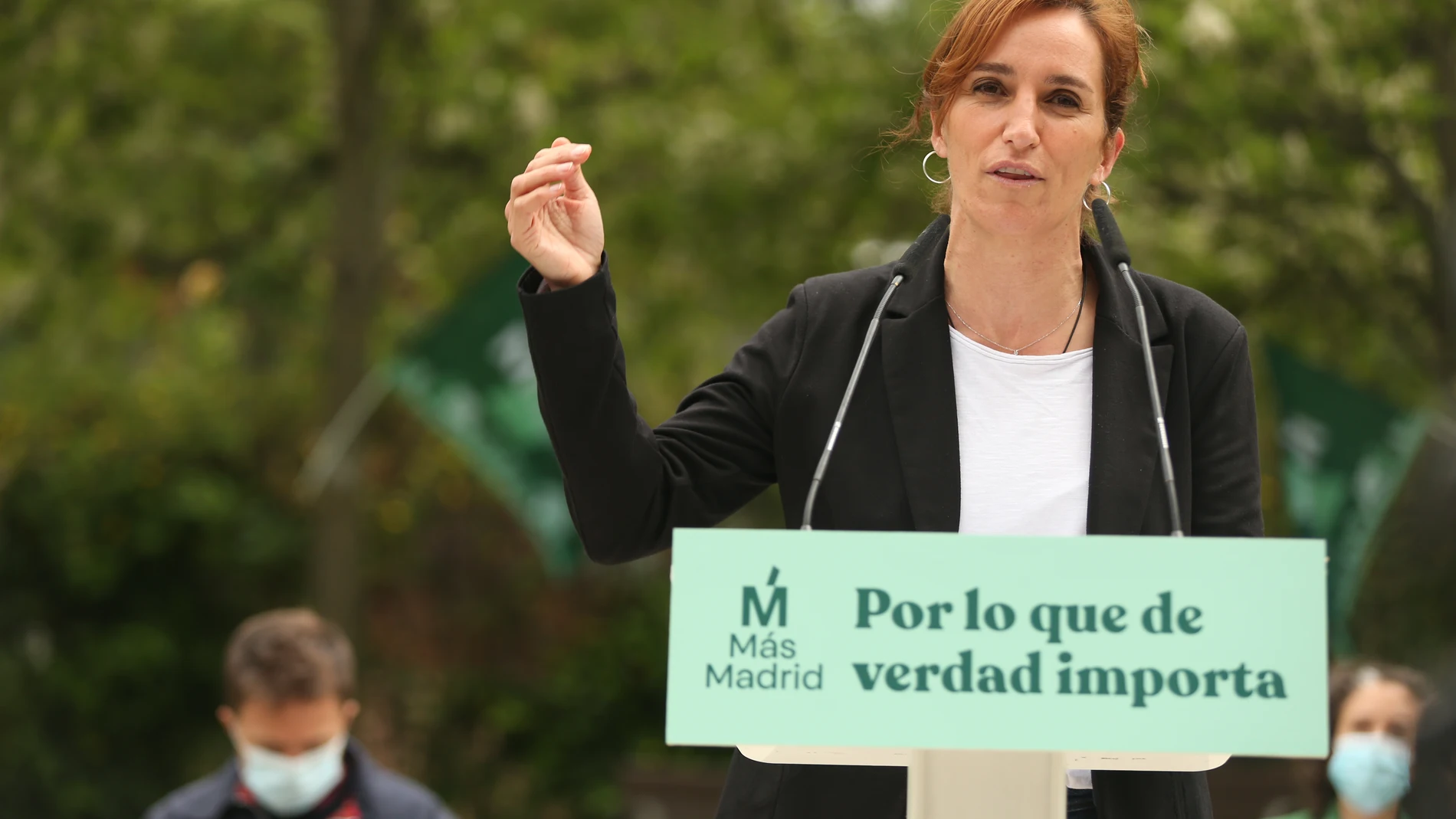 La candidata de Más Madrid a la Presidencia de la Comunidad, Mónica García.