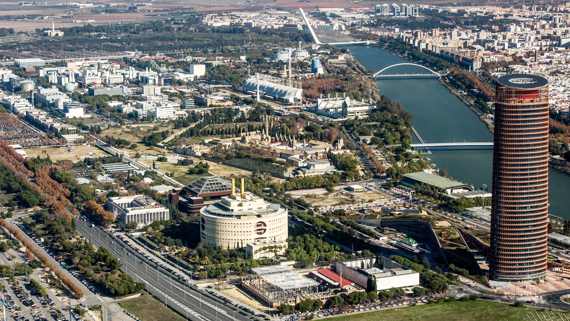 Vista aérea del Parque Científico y Tecnológico de la Cartuja