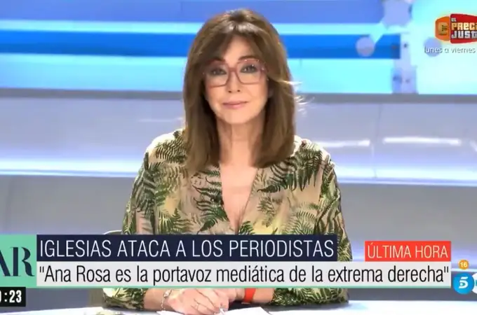 Pablo Iglesias carga contra Ana Rosa Quintana y ella le responde: “Usted es un fascista”
