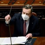 El «premier» italiano, Mario Draghi, presenta ante la Cámara de Diputados las líneas maestras de su plan de recuperación post pandemia