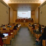Clase en el Auditorio San Juan Pablo II de la Universidad Pontificia de Salamanca