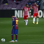 Messi, tras el segundo gol del Granada contra el Barcelona