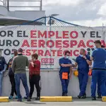 Trabajadores de la factoría de Airbus en Puerto Real (Cádiz)