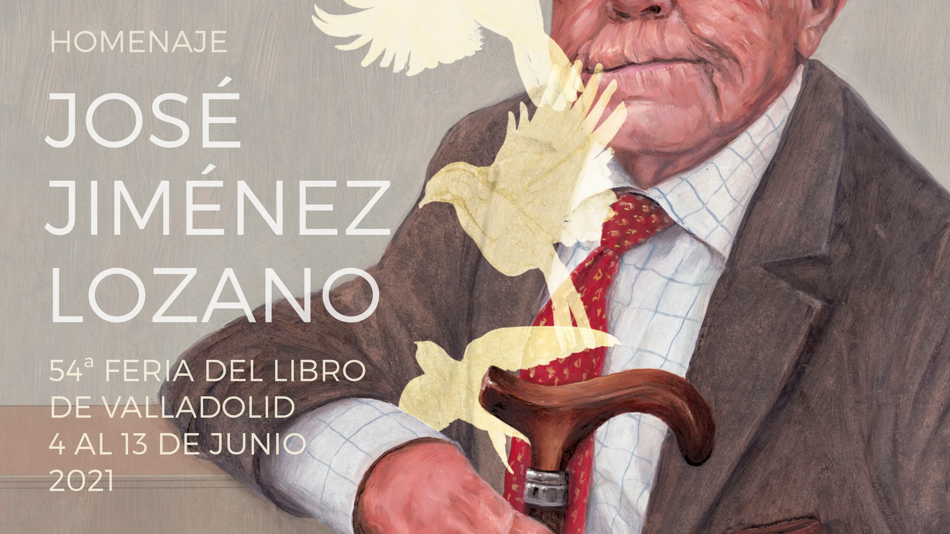 Cartel Homenaje a Jiménez Lozano en la Feria del Libro de Valladolid