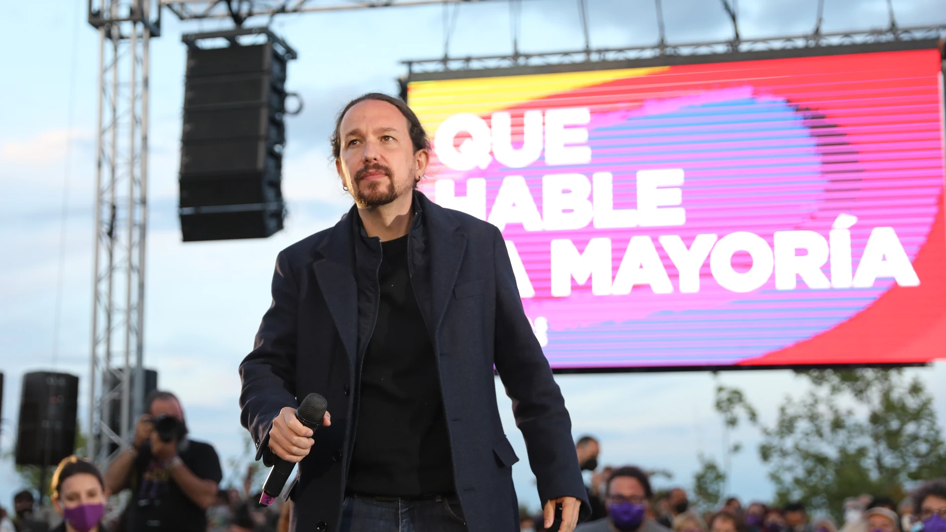 El candidato de Unidas Podemos a la presidencia de la Comunidad de Madrid, Pablo Iglesias