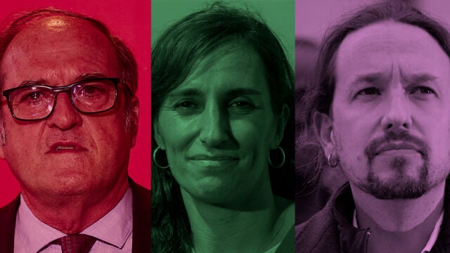 Ángel Gabilondo, Mónica García y Pablo Iglesias