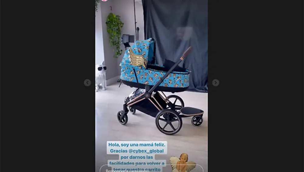 Sara Sálamo comparte su alegría en Instagram por tener un nuevo carrito para sus hijos.