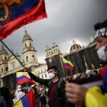 05 May 2021, Colombia, Bogota: Protesters take part in a demonstration against President Duque's government and police violence. Photo: Sergio Acero/colprensa/dpa05/05/2021 ONLY FOR USE IN SPAIN
