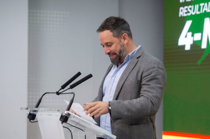 El presidente de Vox, Santiago Abascal