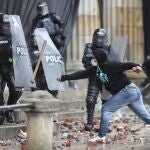 Enfrentamientos en las calles de Bogotá