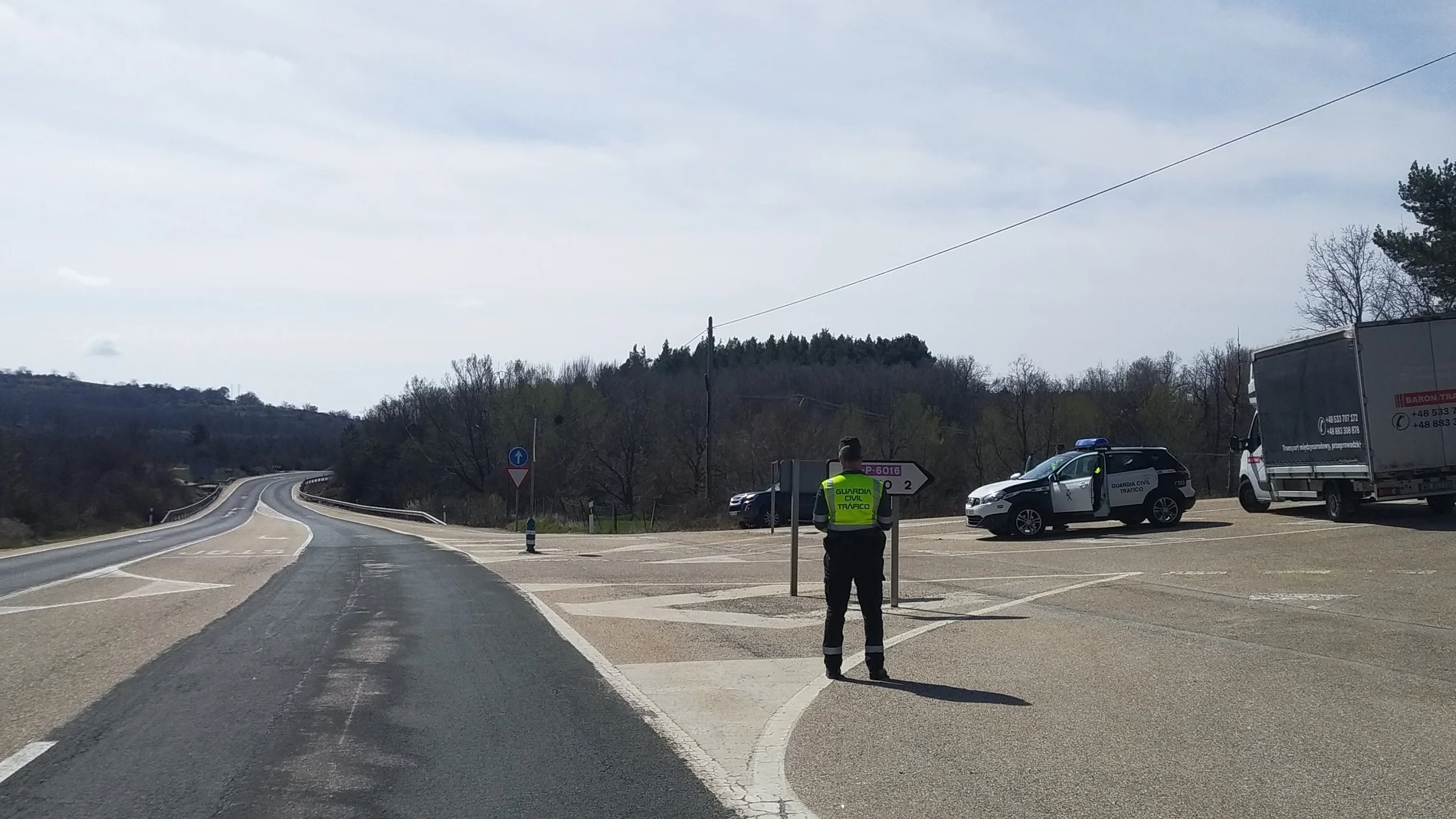 Control de la Guardia Civil en las carreteras de Soria
